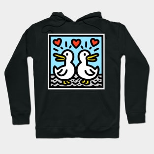 Love ducks - Pop art - Blue Hoodie